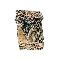 roberto cavalli peignoir unisexe en éponge de pur coton art. jaguaro (noir/biscot, xxl)