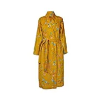 pip studio les fleurs peignoir de bain couleur jaune taille l peignoir kimono femme peignoir
