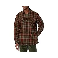 wolverine men's marshall shirt jacket, mahogany plaid, xxl