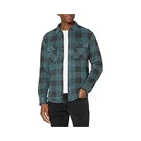 lucky brand men's plaid brushed jersey shirt, blue multi, s