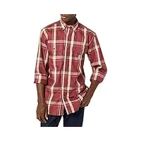 carharttmensflame-resistant force rugged flex original fit twill long-sleeve plaid shirt (big & tall)dark barn red2x-large/tall