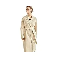 yaeele manteau laine double face des femmes, peignoirs, manteau à double face laine pure à longais
