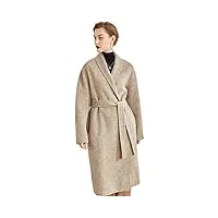 yaeele manteau laine double face des femmes, peignoirs, manteau à double face laine pure à longais