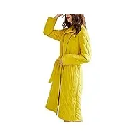 vêtements de nuit femmes peignoir vêtements de nuit doux robes coton hiver chaud avec poches pour salle de bain voyage maison loungewear (couleur : bleu, taille : xx-large) (jaune e),peignoir