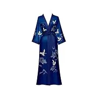 peignoir kimono robe de chambre soie léger long satin peignoir doux vêtements de nuit douche spa femmes