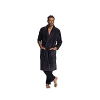 jp 1880 hommes grandes tailles l-8xl peignoir# homewear en microfibres, avec ceinture à nouer - jusqu'au 8 xl gris 8xl 701445180-8xl