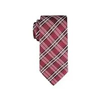 haggar cravates classiques pour homme unies, cachemire et carreaux, plaid bordeaux., taille unique