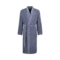 cawö home peignoir pour homme à rayures kimono 5506 denim - 17 m