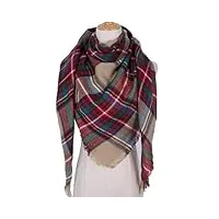 wallbig 2022 hiver triangle écharpe pour femmes plaid chaud cachemire écharpes châles et enveloppes marque de luxe cou bandana foulard pashmina