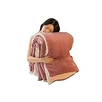 suyggck couvertures de lit d'hiver en polaire de couleur unie pour adultes - couverture épaisse et chaude - super douce et chaude - violet - 1 pièce - 100 x 150 cm
