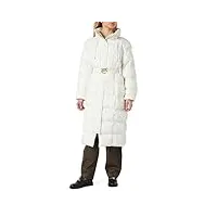 pinko corsivo cappotto tela tecnica couette, z07_bianco seta, 44 femme