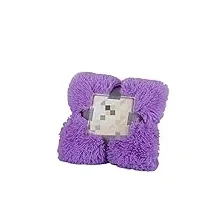 cotclo couverture à poils longs en peluche douce sur le lit, couverture chaude pour canapé, 120-80 cm - violet