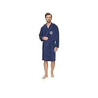 emporio armani robe de bain pour homme micro éponge, bleu encre, xl