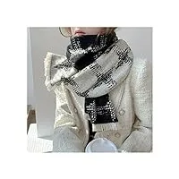 ekayg Écharpe d'hiver pour femme tricotée classique plaid imitation tippet couverture châle (taille unique)