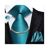 business black luxury plaid cravate pour homme cravate en soie chaîne mouchoir boutons de manchette set design cadeau de mariage pour homme (couleur : 3-pack, taille : 1pcs) (black soul eater1)