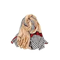 eddha foulard de cou quatre saisons châle populaire longue écharpe classique plaid crème solaire écharpe en soie foulard imprimé mode (couleur : 2, taille : 160 x 40 cm)
