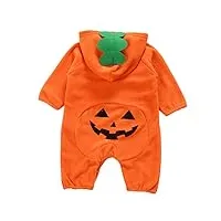 aboofan costume de citrouille barboteuse d'halloween bébé barboteuses combinaisons bébé tenues d'halloween pour bébé vêtements bébé halloween coton de bébé hiver un gant de toilette