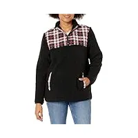 vera bradley sweat-shirt en polaire avec poches pour femme (gamme de tailles étendue), plaid pour cheminée, 3x-large