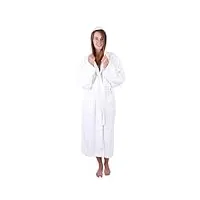 betz peignoir en coton avec capuche pour hommes et femmes peignoir de sauna peignoir de bain long peignoir d’intérieur couleur blanc taille s/m berlin