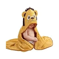 hilmocho serviettes de bain à capuche pour bébé bambou organique natation serviettes de plage pour douche peignoir de couverture pour nouveau - nés, 100x75cm