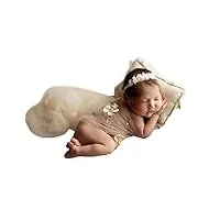 wuli77 couverture enveloppante pour accessoires photographie bébé oreiller en tulle bandeau À fleurs accessoires pose photos pour nouveau-né accessoires photo accessoires photographie