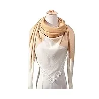 magill hiver femmes Écharpe mode plaid cachemire foulards châles lady foulard femme pashmina bandana triangle bandage (couleur: couleur 3, taille: 135 * 135 * 200cm) (couleur 2 135 * 1
