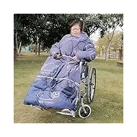 skordo couverture pour fauteuil roulant confortable pour adultes, couverture chaude pour fauteuil roulant, couverture pour fauteuil roulant avec manches, pliable, coupe-vent, housse confortable po