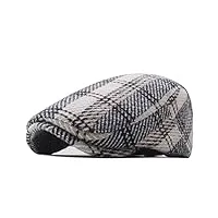 xuufaerr béret épaissi automne et hiver for hommes chapeau chaud en tweed gavroche couleur plaid rétro britannique chapeau (color : e, size : 57-60cm)