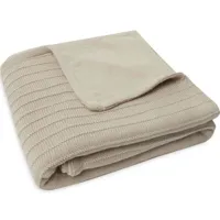 couverture polaire en coton bio pure knit nougat (75 x 100 cm)