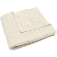 couverture en tricot weave knit merino wool oatmeal (75 x 100 cm)