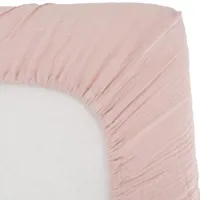 drap housse en gaze de coton vieux rose (60 x 120 cm)