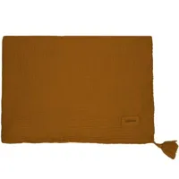 couverture wabi-sabi en gaze de coton golden brown (65 x 100 cm)