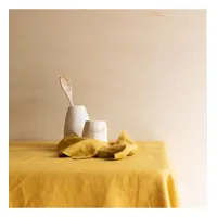 nappe en lin lavé uni, les essentiels