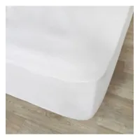 drap housse imperméable molleton de coton blanc 230 gr/m²