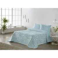couvre-lit imprimée réversible gemma vert d'eau