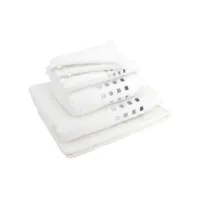 parure de bain 6 pièces pure squares blanc 550 g/m2