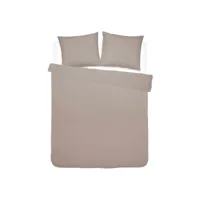 cinderella weekend housse de couette - 100% coton - grande taille (240x200/220 cm + 2 taies) - taupe smul200432203