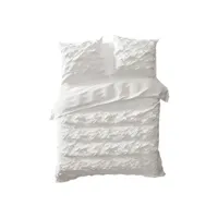 yellow cannes housse de couette - percale 100% coton - grande taille (260x200/220 cm + 2 taies) - blanc smul201135804