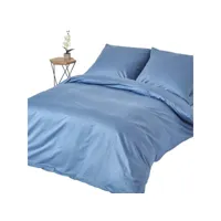 homescapes parure de lit bleu 100% coton egyptien 1000 fils 240 x 220 cm bl1591c