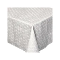 nappe carrée 170x170 cm imprimée 100% polyester paco géométrique gris argent