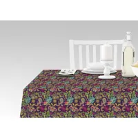 nappe avec impression numérique, 100% made in italy nappe antidérapante pour salle à manger, lavable et antitache, modèle rhianna, 140x240 cm 8052773203470