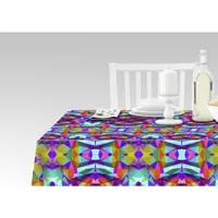 nappe avec impression numérique, 100% made in italy nappe antidérapante pour salle à manger, lavable et antitache, modèle renk, 140x180 cm 8052773202091