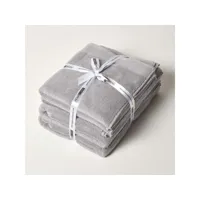 homescapes lot de 4 serviettes de bain en coton égyptien premium 700 gm², gris perle bt1521-4bale