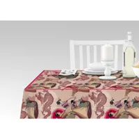 nappe avec impression numérique, 100% made in italy nappe antidérapante pour salle à manger, lavable et antitache, modèle hermes - ronalda, cm 240x140 8052773296885