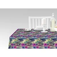 nappe avec impression numérique, 100% made in italy nappe antidérapante pour salle à manger, lavable et antitache, modèle hermes - ronald, cm 180x140 8052773535663