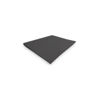 drap plat en percale de coton - 260 x 300 cm - noir sol3418172160144