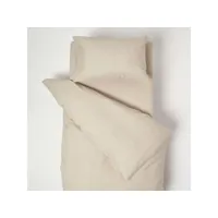 homescapes parure de lit enfant en lin lavé beige, 120 x 150 cm bl1727b
