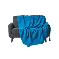 homescapes jeté de lit ou de canapé - rajput - turquoise - 255 x 360 cm sf1174c