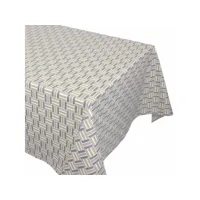 nappe rectangle 160x250 cm graphic beige coton + enduction acrylique