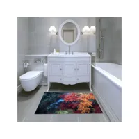 tapis de bain, 100% made in italy, tapis antitache avec impression numérique, tapis antidérapant et lavable, modèle alan, 120x70 cm 8052773388771